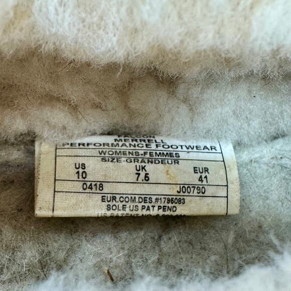 Merrell Falcon Performance Suede Shearling Lined Mule Slip On Grey Women's 10 - Picture 8 of 9